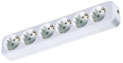 TDM ELECTRIC SQ1806-0039 Колодка розеточная 6 гнезд 2П+З 16А 250В белая TDM